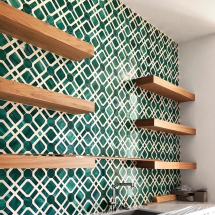 stained-glass-parquet-pattern-tile-kitchen-backsplash-Allison Eden Studios